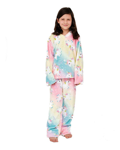 Pijama Unicornio  Niña Suave Calida Y Comoda Tallas 8 10 12