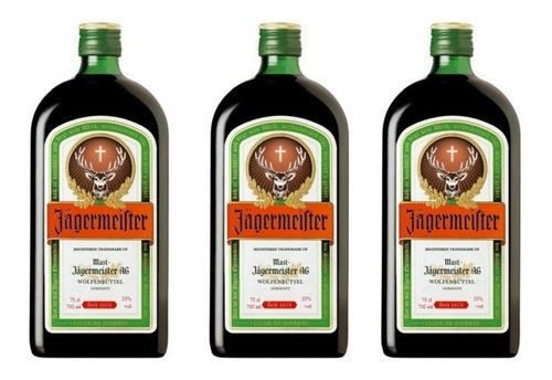 Pack 3 Unidades Jagermeister 700ml Licor De Hierbas Original