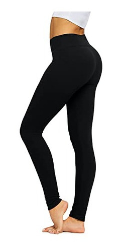 Leggings Negros Presumidos Para Mujer De Cintura Alta