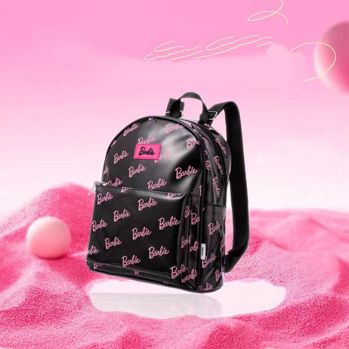 Mochila Miniso Barbie Para Mujer, De Poliuretano, Alta Capac