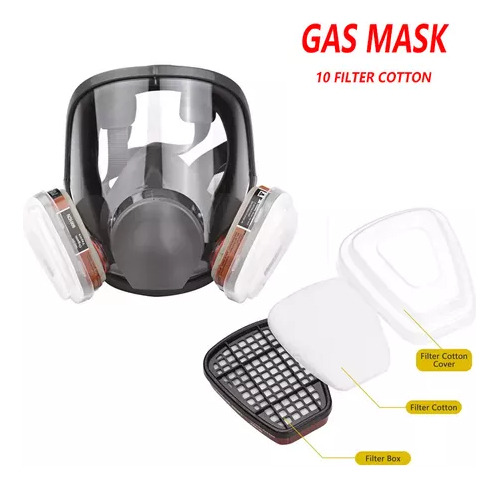 Protector facial para pintar y pulir en campo completo, color gris, diseño de tela suave