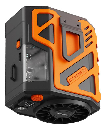 Ventilador De Cintura Portátil 6000mah Recargable Con Led