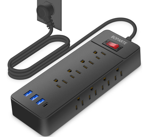 Regulador Cargador Multicontactos Con 12 Tomas 3 Usb 1 Tipoc