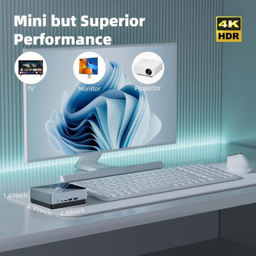 Minipc Cybergeek Nano Win 11 Pro, Intel N5095a De Cuatro Núc