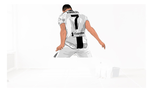 Vinilo Adhesivo Pared Decorativo Cristiano Ronaldo Cr7 100cm