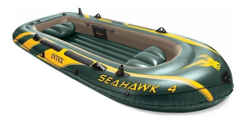 Bote Inflable Gomon Seahawk 4 Set Accesorios + Parches Intex