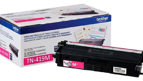 Toner Brother Magenta Tn419m 9000pg Mfcl8900 Alto Rendimento