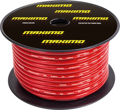 Rollo Bobina Cable Poder Rojo Cal 6 70/30 Cobre Aluminio 30m