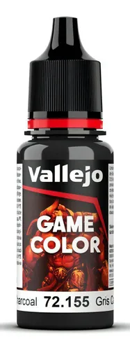 Colores Pinturas Acrilicas Game Color Vallejo Modelismo 17ml Color 72155 Extra Opaco Gris Carbón Denso- Charcoal