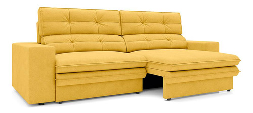 Sofa 3 Lugares Retrátil E Reclinável Pegasus 2,00m Cor Canário