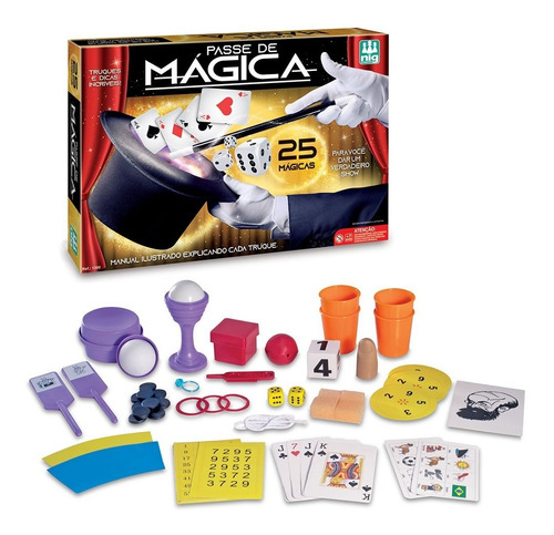 Imagem 2 de 2 de Brinquedo 25 Truques Passe De Mágica Infantil Coleção Nig
