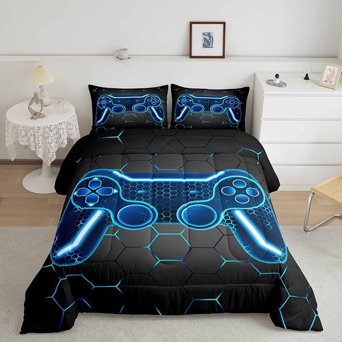 Feelyou Gamer Comforter Set Para Niños, Niños, Adolescentes,