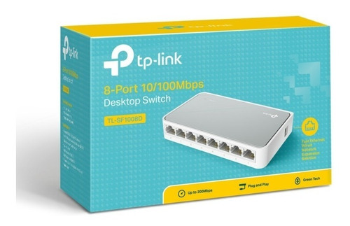 Switch Tp-link Tl-sf1008d De 8 Puertos 10/100 Mbps Ethernet