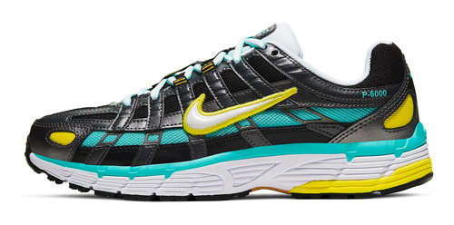 Zapatillas Nike P-6000 Black Teal Yellow Bv1021_005   