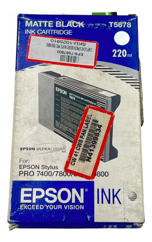 Cartucho Original Epson T5678 Negro Mate 220 Ml