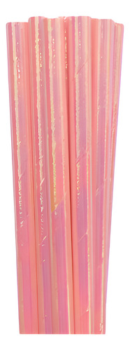 Canudos De Papel Furta-cor Rosa Claro 20 Uni
