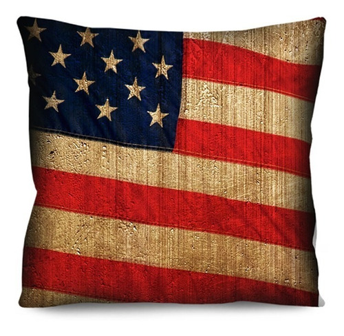 Almofada Bandeira Estados Unidos Usa Retrô 42cm R7