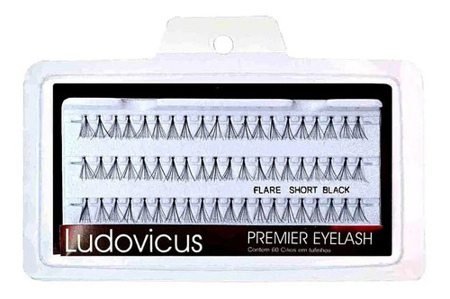 Cílios Tufinhos Ludovicus Premier Eyelash Flare Short Black