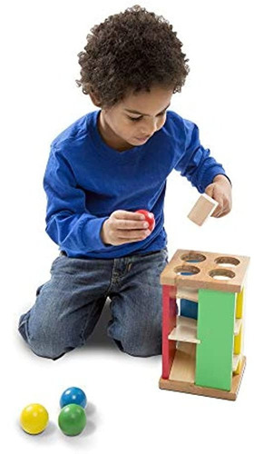 Melissa Y Doug Pound Y Roll Tower (juguete De Desarrollo, Ju