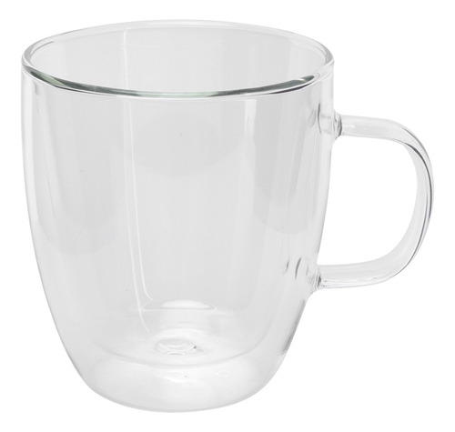 Vaso De Agua Con Asa De Doble Pared, Vidrio Transparente