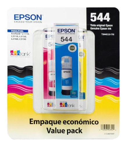 Pack Cartuchos De Tinta C13t544520-3p 3 Piezas