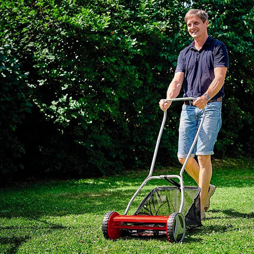 Cortacésped Manual Con Cesta Colectora Gc-hm 40cm Einhell Color Rojo