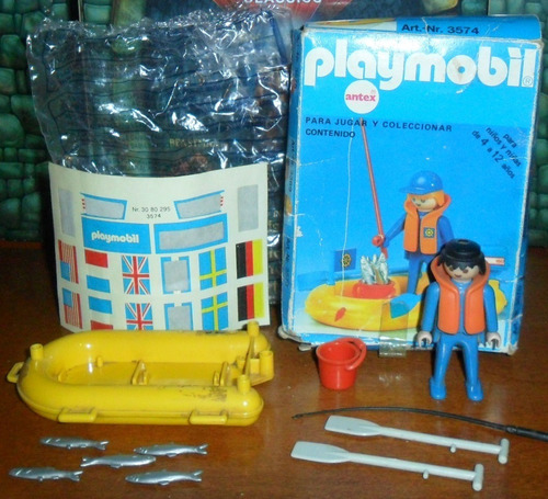 Imagen 1 de 2 de Vintage Playmobil Argentina Geobra Antex 3574 Pescador Bote