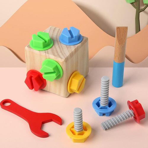 Nuevo Juego De Herramientas De Madera Diy Tuerca Ensamblaje