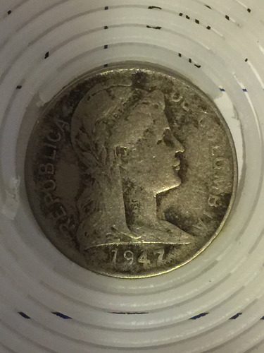 Escasa Moneda De 1 Centavo Colombiano De 1947