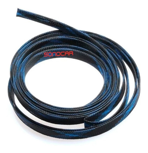 Espaguetti Piel Serpiente Negro Azul X 5 Metros 5mm Sonocar 