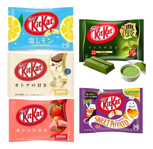 Pack 5 Chocolate Kit Kat Variedad De Sabores Kitkat