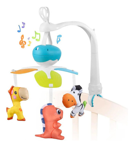 Movil Cunero Cuna Musical Giratorio Cochecito Bebe Animales
