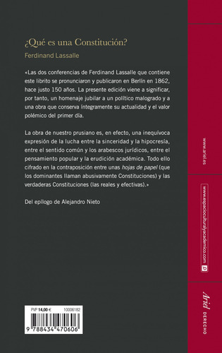 ¿qué Es Una Constitución? Ferdinand Lassalle. Ariel
