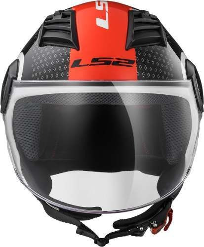 Imagen 8 de 9 de Casco Moto Abierto Ls2 562 Airflow Condor Blanco Negro Rojo