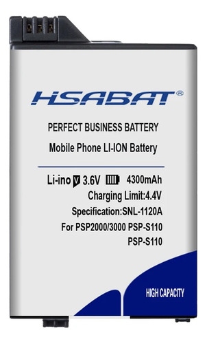 Bateria Para Psp2000/3000 Hsabat 4300mah - Nova