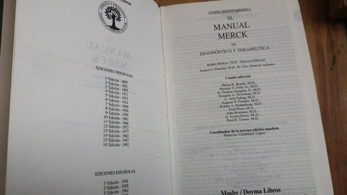 Manual Merck Novena Edicion Caja Original 1994 S/uso Mosby 