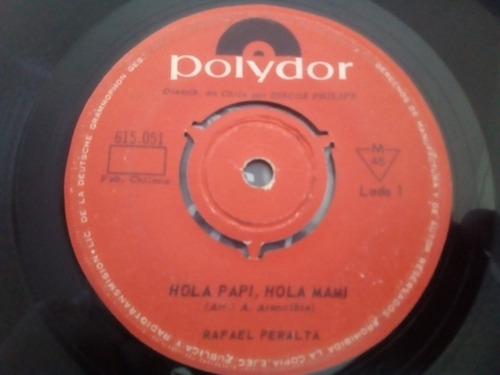 Vinilo Single De Rafael Peralta Pobre Niña Rica (s146