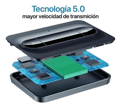 Imagen 4 de 8 de Transmisor Bluetooth 5.0 Escucha 2 Audífonos Tv Pc Sin Cable