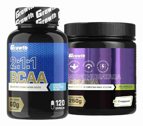 Bcaa 120 Caps + Creatina 250g Creapure Original Growth