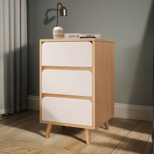 Buro Para Recamara Mesa De Nocheminimalista Con 3 Cajones
