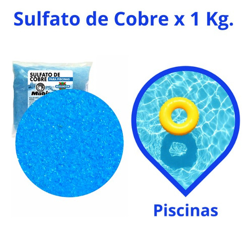 Sulfato De Cobre Para Piscinas X 1 Kg