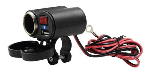 Cargador Usb Y Encendedor De Cigarros, Para Moto 12v