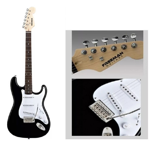 Guitarra Electrica Stratocaster Freeman Negra