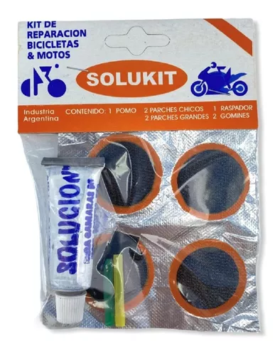 Kit Reparacion Parches Bicicleta Y Moto Solukit