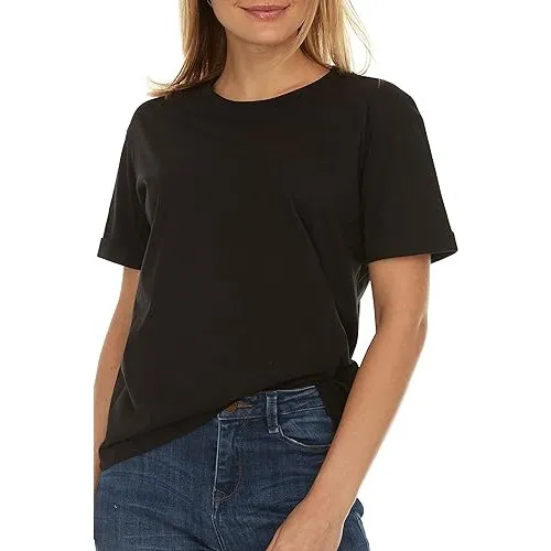 Camiseta basica mujer manga corta sale