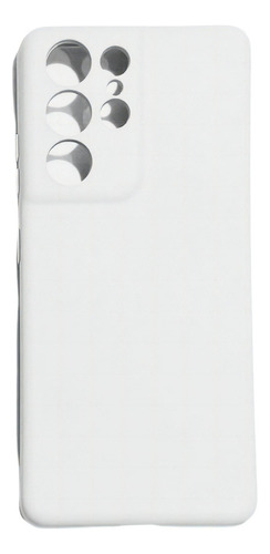 Capa Capinha Silicone Case Aveludada Para S23 Ultra Cor Branco