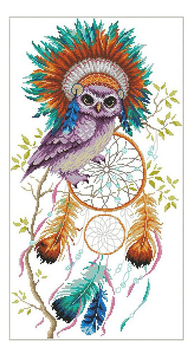 Tela Bordada Con Estampado Artístico Owl Catcher, 11 Quilate