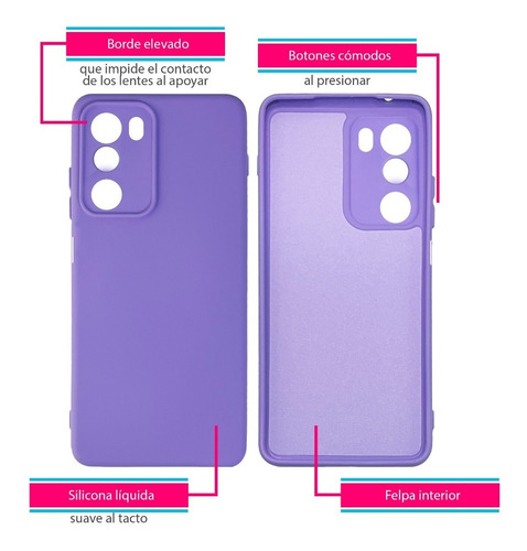 Funda Silicona Mate Protege Cámara Felpa Para Moto G200