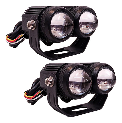 Kit 2 Faros De Led Moto Rompeniebla U7 36w Fija/flash