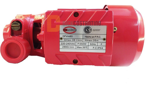 Electromba Presurizadora 1/2 Hp Caudal 36 Lts/min Banmotors